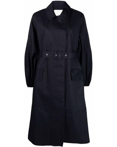 Cecilie Bahnsen Helen Belted Puff-sleeve Trench Coat - Blue