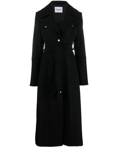 Ambush Single-breasted Coat - Black