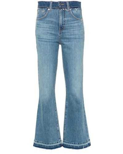 Veronica Beard Carson High Waist Flared Jeans - Blauw