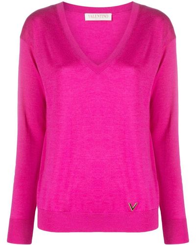 Valentino Garavani Cashmere-silk Blend Sweater - Pink