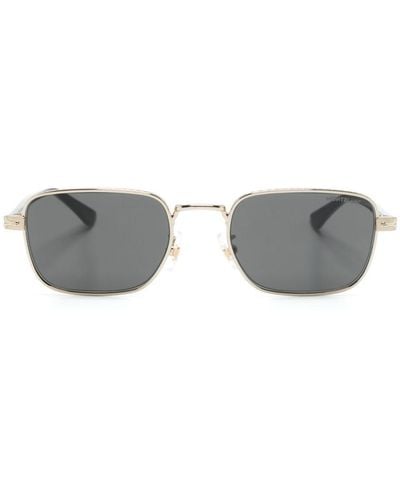 Montblanc 0339 Rectangle-frame Sunglasses - Grey