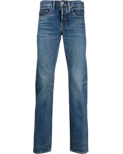 Tom Ford Tief sitzende Slim-Fit-Jeans - Blau