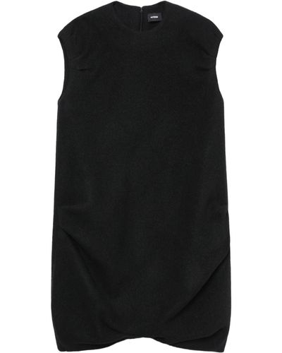 we11done Sleeveless Asymmetric-hem Dress - Black