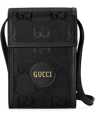 Gucci Off The Grid GG Supreme Phone Pouch - Black