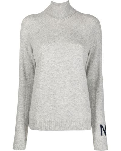 Nina Ricci Intarsia Cashmere Sweater - Gray