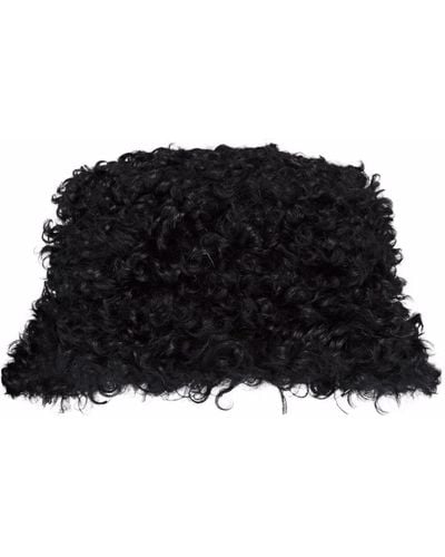 Miu Miu Shearling Bucket Hat - Black