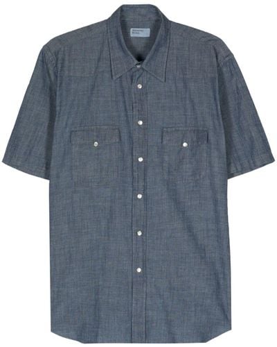 Universal Works Western Garage Cotton Shirt - ブルー