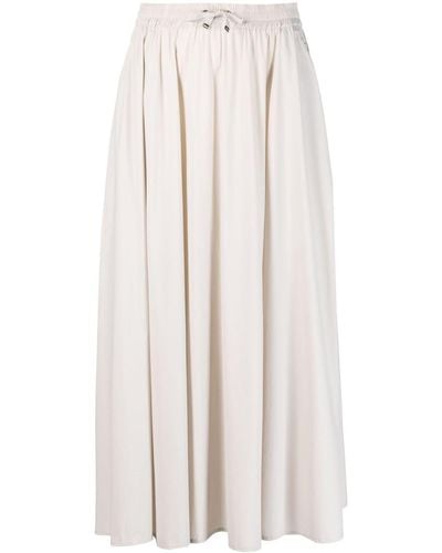 Herno Drawstring Midi Skirt - White