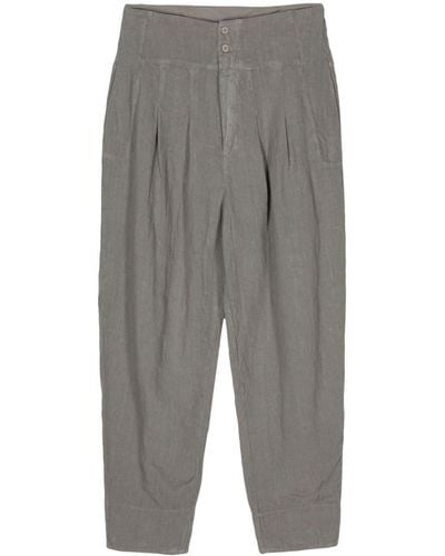 Transit Linen Cropped Trousers - Grey