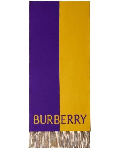 Burberry Schal mit Ritteremblem - Blau
