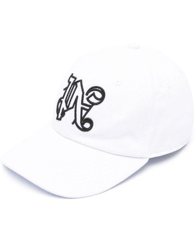 Palm Angels Cappello da baseball con ricamo - Bianco