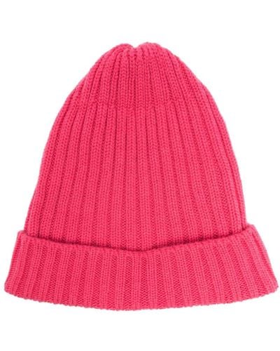 Fedeli Gerippte Mütze aus Kaschmir - Pink