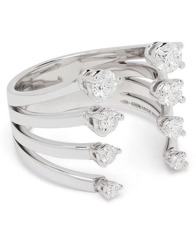 Delfina Delettrez 18kt White Gold Diamond Dots Ring - Metallic