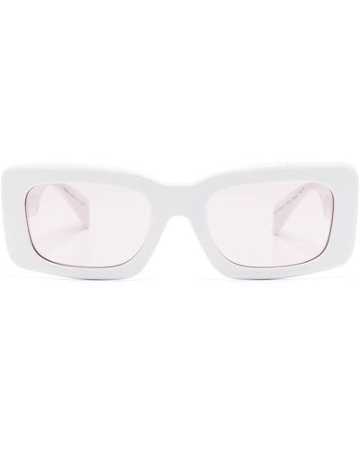 Versace Eyewear Sonnenbrille mit eckigem Gestell - Weiß