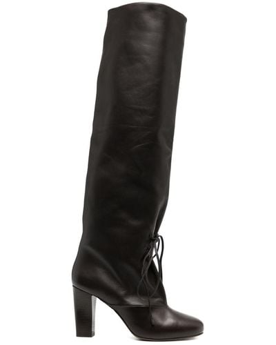 Lemaire 80mm Leather Knee-high Boots - Black