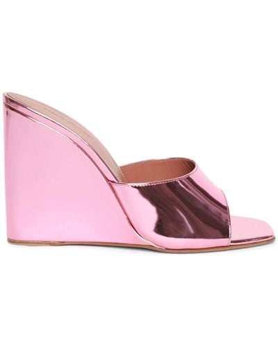AMINA MUADDI Lupita Wedge Sandals - Pink