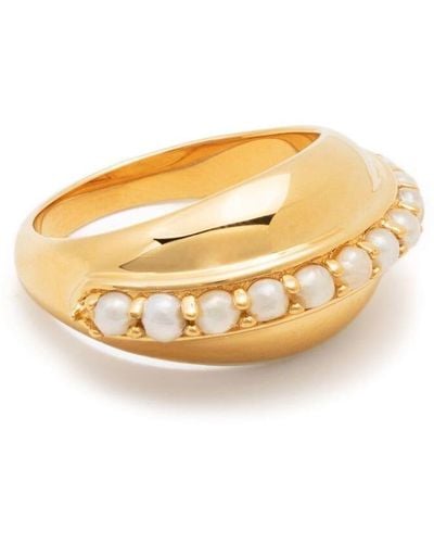 Missoma Dome Pearl Ring - Metallic