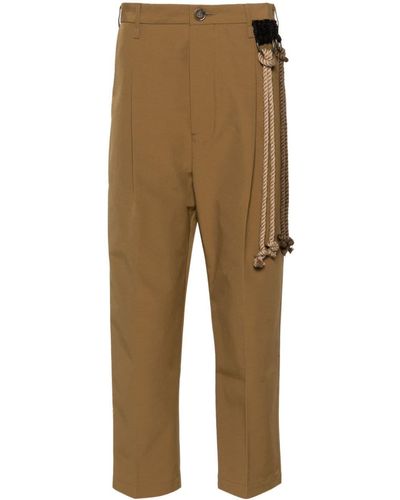 Song For The Mute The Dreamers Rope-detailing Pants - Natural