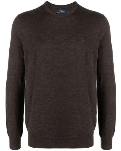 Polo Ralph Lauren Polo Pony-embroidered Wool Jumper - Black