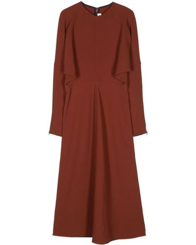 Victoria Beckham Dolman Cady Midi Dress - Red