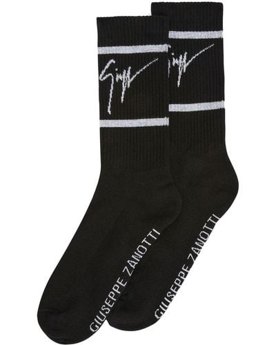 Giuseppe Zanotti Intarsia-logo Ankle Socks - Black