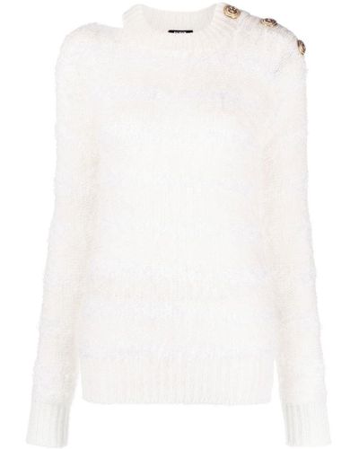 Balmain ボタン セーター - ホワイト