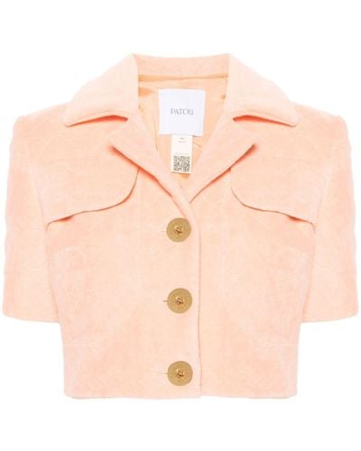 Patou Cropped Quilted Jacket - Pink