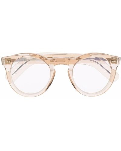 Cutler and Gross Transparente Brille mit rundem Gestell - Mehrfarbig