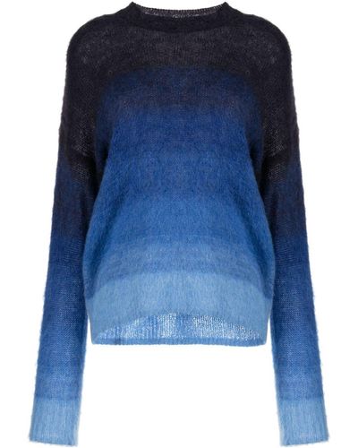 Isabel Marant Drussell Brushed Striped Sweater - Blue