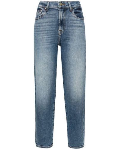7 For All Mankind Malia High-rise Cropped Jeans - Blue