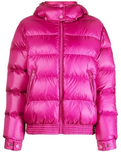 Twin Set Duck-feather Hooded Puffer Jacket - Pink