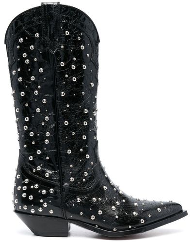 Sonora Boots Botas estilo western con apliques - Negro