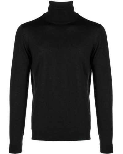 Roberto Collina Roll-neck Merino Wool Sweater - Black