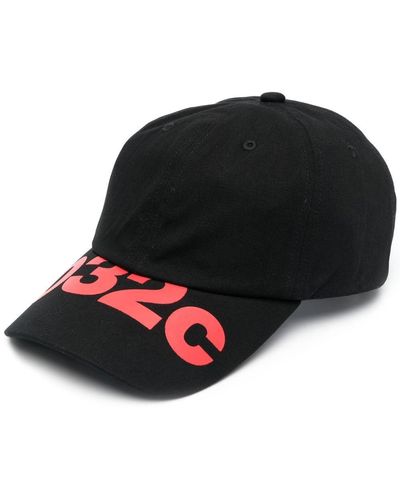 032c Logo-print Detail Baseball Cap - Black