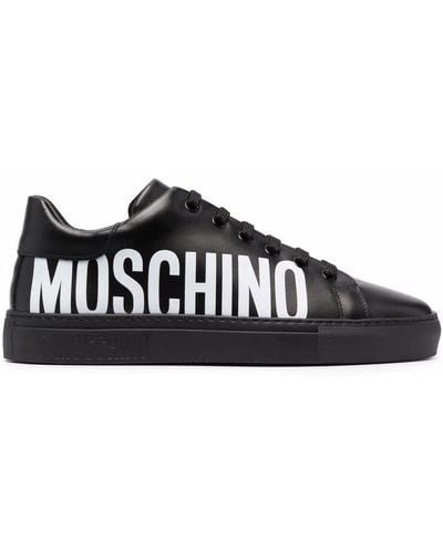 Moschino Logo-print Lace-up Trainers - Black