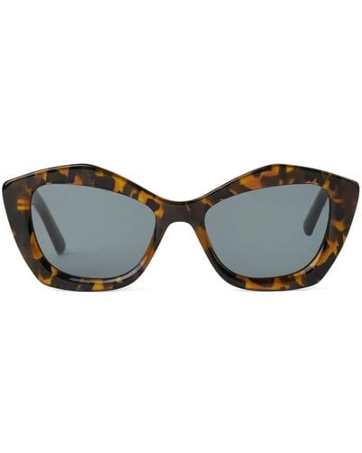 Karl Lagerfeld Heritage Tortoiseshell Geometric-frame Sunglasses - Brown