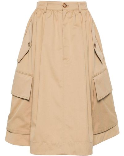 Moschino Cotton Cargo Skirt - Natural