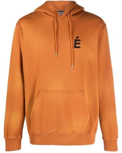 Etudes Studio Chest Logo-patch Detail Hoodie - Orange