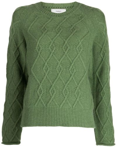 Pringle of Scotland Cable-knit Wool-blend Sweater - Green