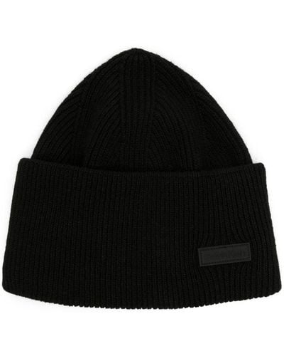 Calvin Klein Gorro Essential con parche del logo - Negro