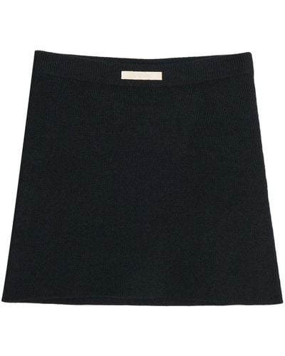Apparis Logo-patch Knit Mini Skirt - Black