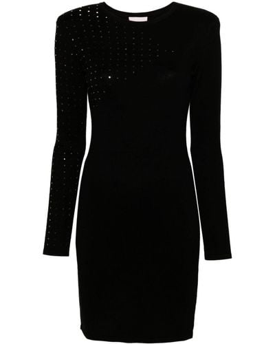 Liu Jo Crystal-embellished Knitted Dress - Black