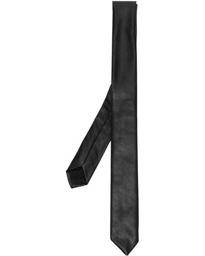 Lardini Pointed-tip Tie - Black