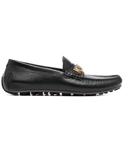 Moschino Logo-plaque Detail Loafers - Black
