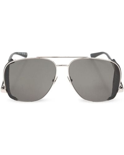 Saint Laurent Leon Pilot-frame Sunglasses - Grey