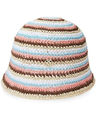 Maison Michel Pablo Crochet Bucket Hat - Grey