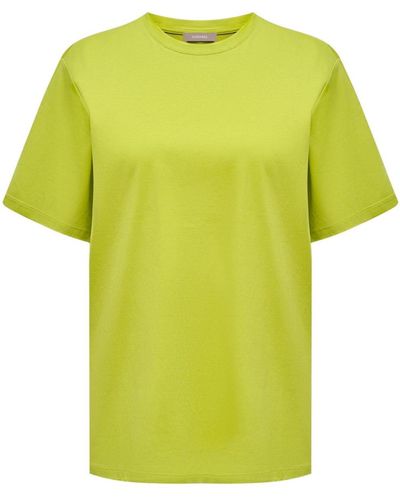 12 STOREEZ Round-neck Cotton T-shirt - Yellow