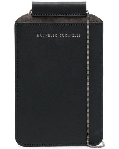 Brunello Cucinelli Monili-chain Crossbody Phone Case - Black