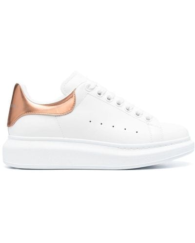 Alexander McQueen Oversize White/gold Pink Low Sneaker
