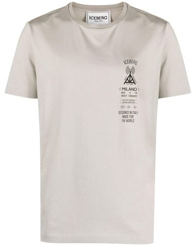 Iceberg Katoenen T-shirt Met Logoprint - Wit